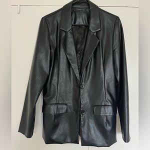 Faux leather oversized blazer in size S/M.
